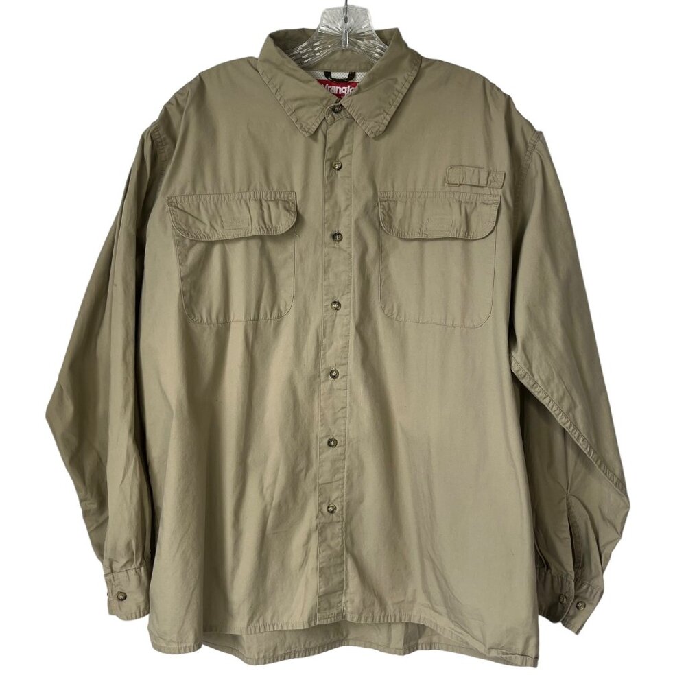 Wrangler Khaki Tan Beige Outdoor Fishing Hunting Work LS Shirt Pocket
Men’s Teen